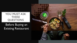 Ask These Questions Before Buying an Existing Restaurant