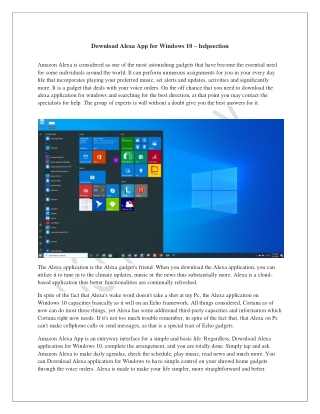 Download Alexa App for Windows 10 – helpsection
