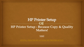 HP Printer Setup