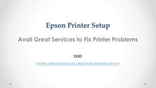 Epson Printer Setup