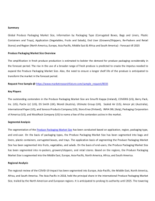 Produce Packaging Market Size