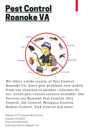 Pest Control Roanoke VA | Killinger Pest Solutions