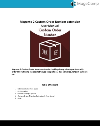 Magento 2 custom order number extension