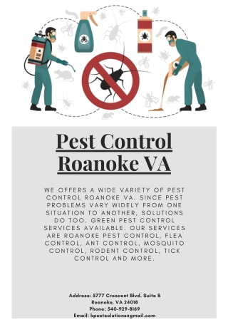 Pest Control Roanoke VA | Killinger Pest Solutions