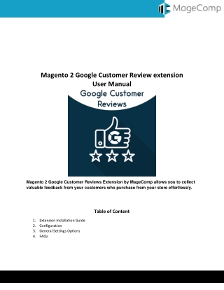 Magento 2 Google Customer Review Extension