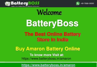 Buy Amaron Battery Online-BatteryBoss