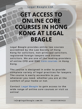 Get Access to Online Core Courses in Hong Kong at Legal Beagle