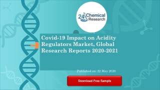 Covid 19 Impact on Acidity Regulators Market, Global Research Reports 2020 2021