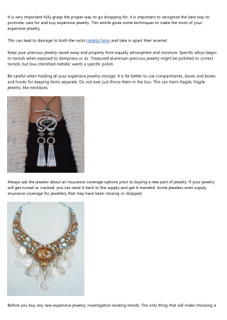 Industry experts And Amateurs As well Require This Jewelry Information and facts