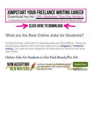 What are the Best Online Jobs for Students?