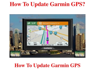 How to Update Garmin GPS?