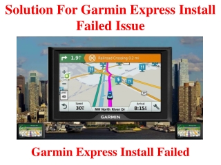 Solution For Garmin Express Install Failed Issue
