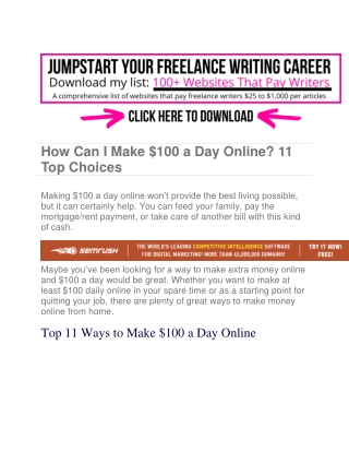 How Can I Make $100 a Day Online? 11 Top Choices