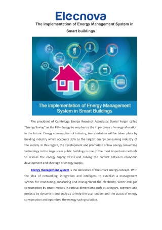 Energy Management System in Smart buildings