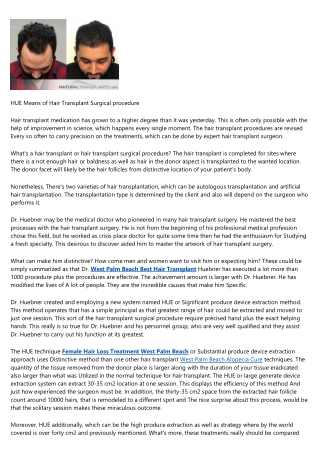Hair Transplant Surgery