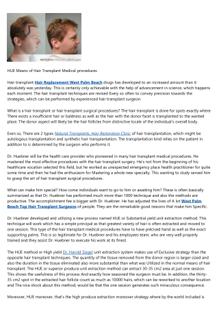 Hair Transplant Price