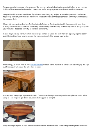 Improve At Woodworking With One Of These Great Tips!
