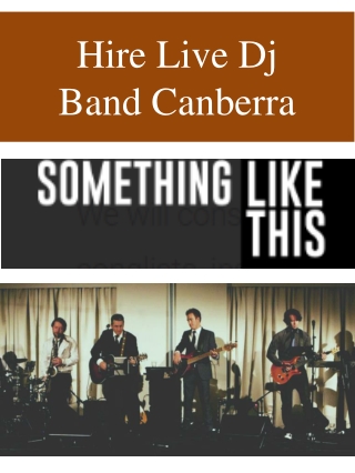 Hire Live Dj Band Canberra