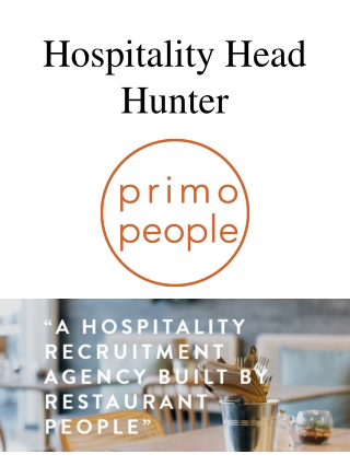 Hospitality Head Hunter