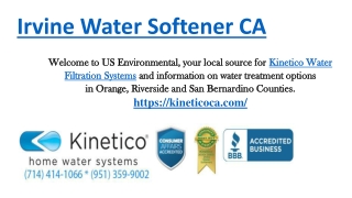 Irvine Water Softener CA