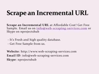 Scrape an Incremental URL