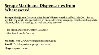 Scrape Marijuana Dispensaries from Wheresweed