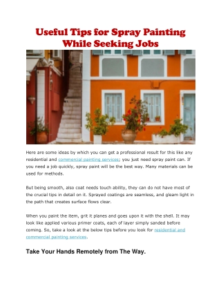 Residential and commercial painting services