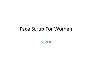 Face scrub for women nivea