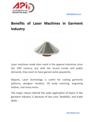 Benefits of Laser Machines in Garment Industry