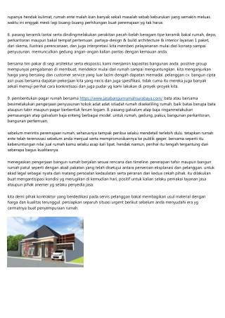 daftar pemborong professional paling baik di surabaya untuk bangun ataupun renovasi rumah kalian.