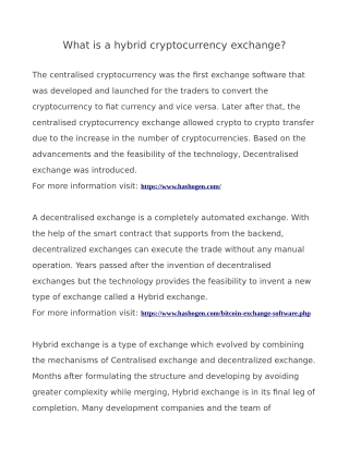 What is a hybrid cryptocurrency exchange?