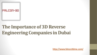 The Importance of 3D Reverse Engineering Companies in Dubai