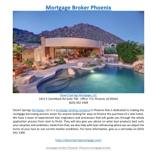 Mortgage Broker Phoenix