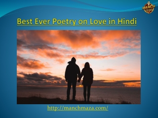 Find the Best ever poetry on love in Hindi