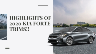 2020 Kia Forte Trim Comparison