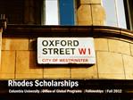 Rhodes Scholarships