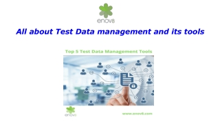 All about Test Data management and its tools