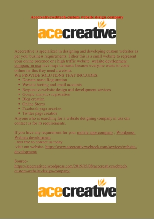 Acecreativewebtech-custom website design company