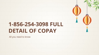 1{1-856-254-3098} Copay Support Number