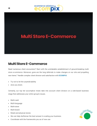 Multi store e-commerce in Udaipur - ecompix