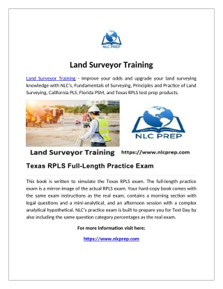 Land Surveyor Training