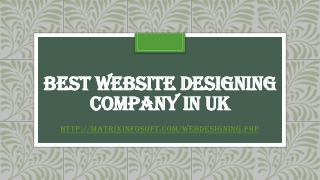 Best website designing company in UK