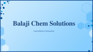 Balaji Chem Solutions- Industries We Serve