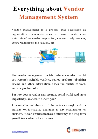 Everything about Vendor Management System