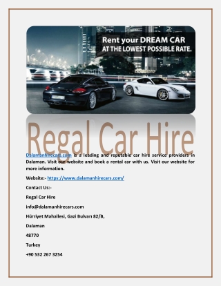 let you access cheap car hire in Dalaman - dalamanhirecars.com