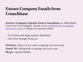 Extract Company Emails from Crunchbase