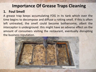 Importance Of Grease Traps Cleaning