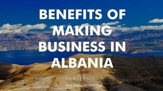 Benefits of Making Business in Albania | Buy & Sell Business