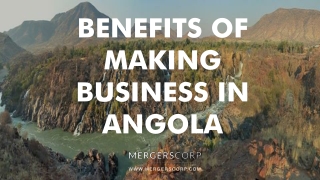 Benefits of Making Business in Angola | Buy & Sell Business