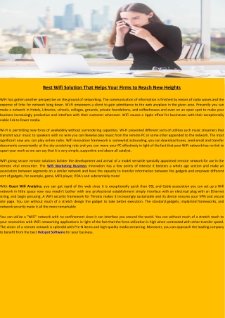 Wifi Marketing Business